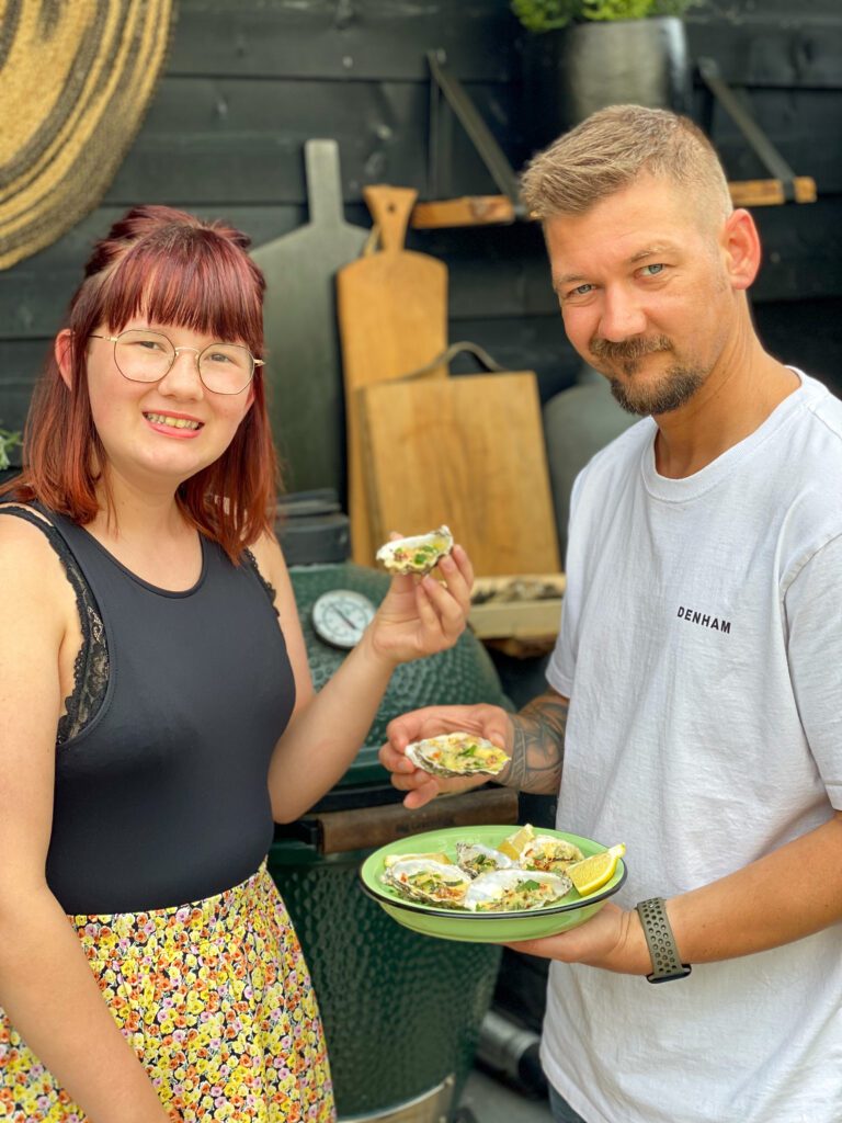 Italiaanse oesters met pesto van de bbq