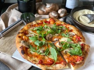 pizza met champignons recept