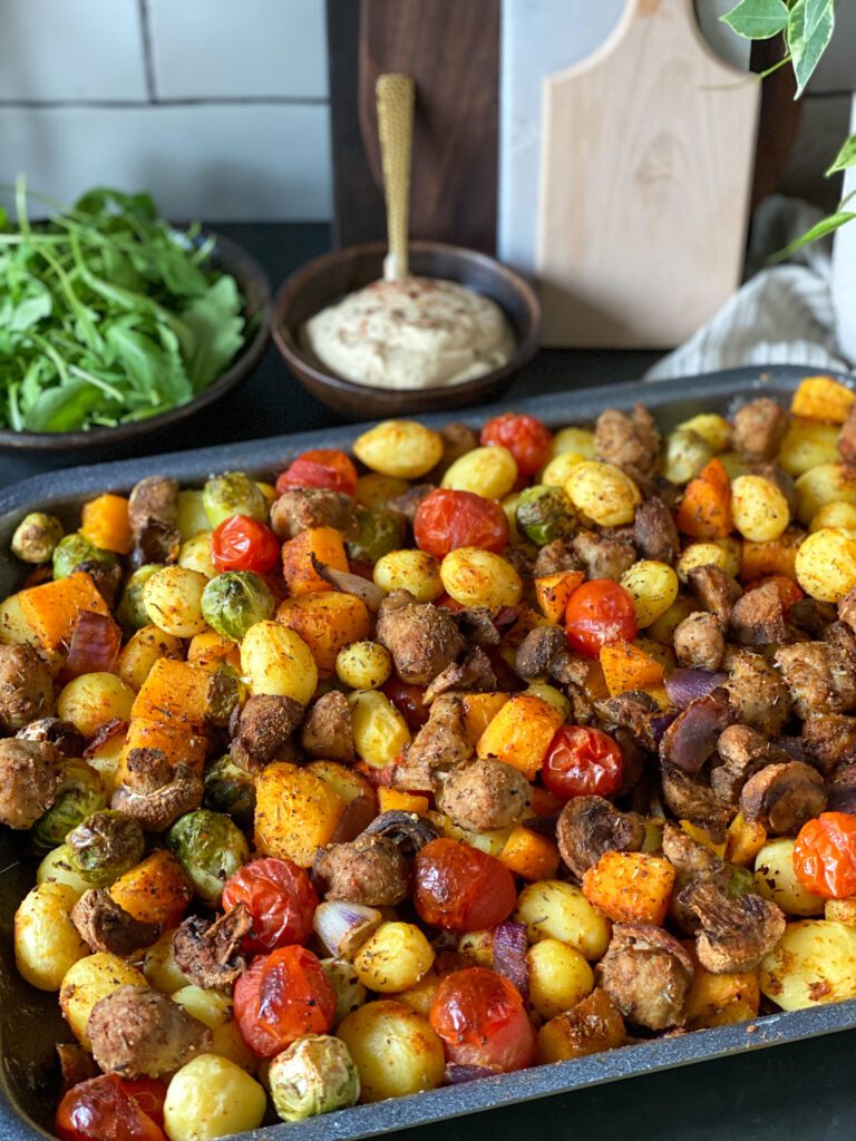 Spruitjes en pompoen uit de oven