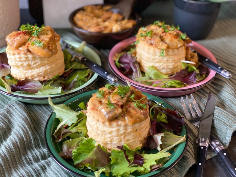 pasteitjes met vegan champignons ragout