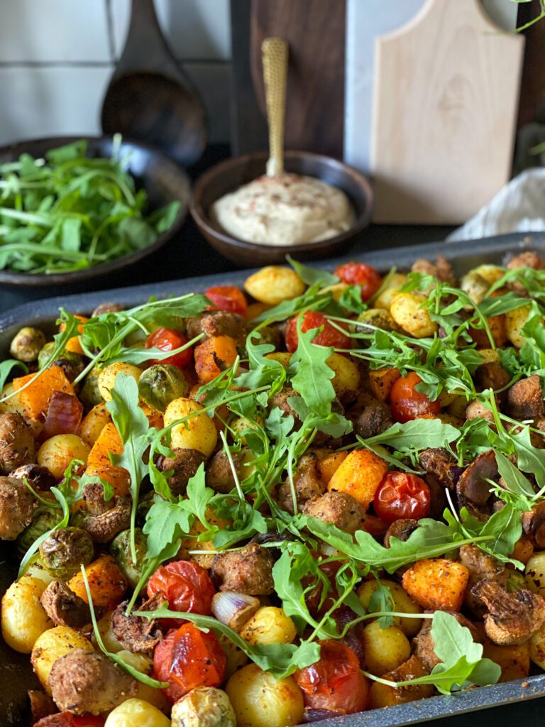 Spruitjes en pompoen uit de oven