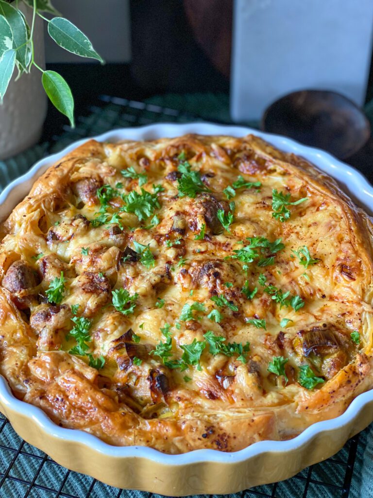 hartige taart met prei 