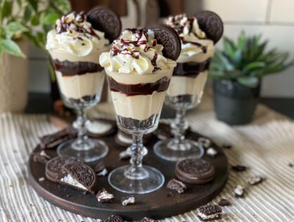 Kerst desserts: Oreo toetje met chocoladesaus