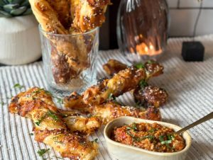 bladerdeeg kaas twisters met tapenade