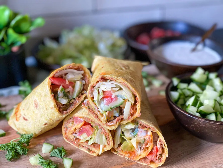 Turkse pizza wraps