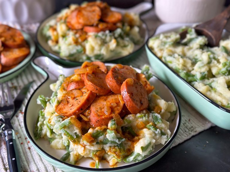 sperziebonen stamppot met rookworst