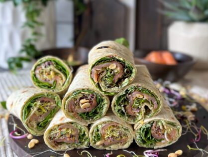 wraps met zalm en pesto-roomkaas