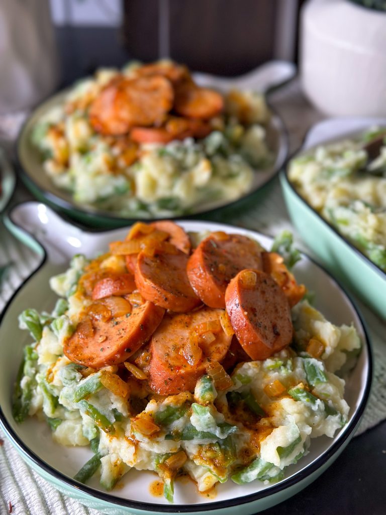 sperziebonen stamppot met rookworst