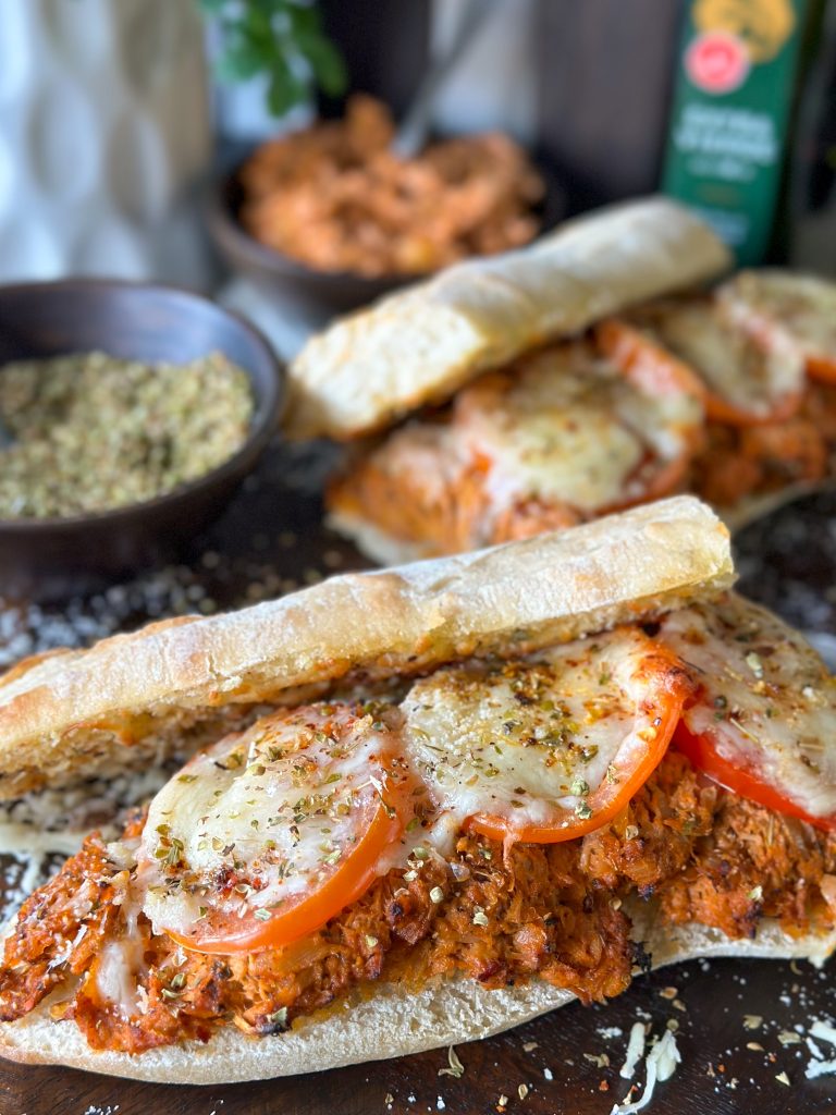 Italiaanse tuna melt stokbrood