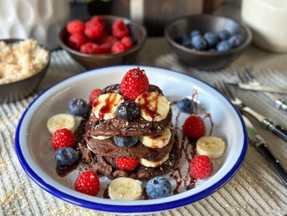 gezonde bananen pannenkoeken met havermeel