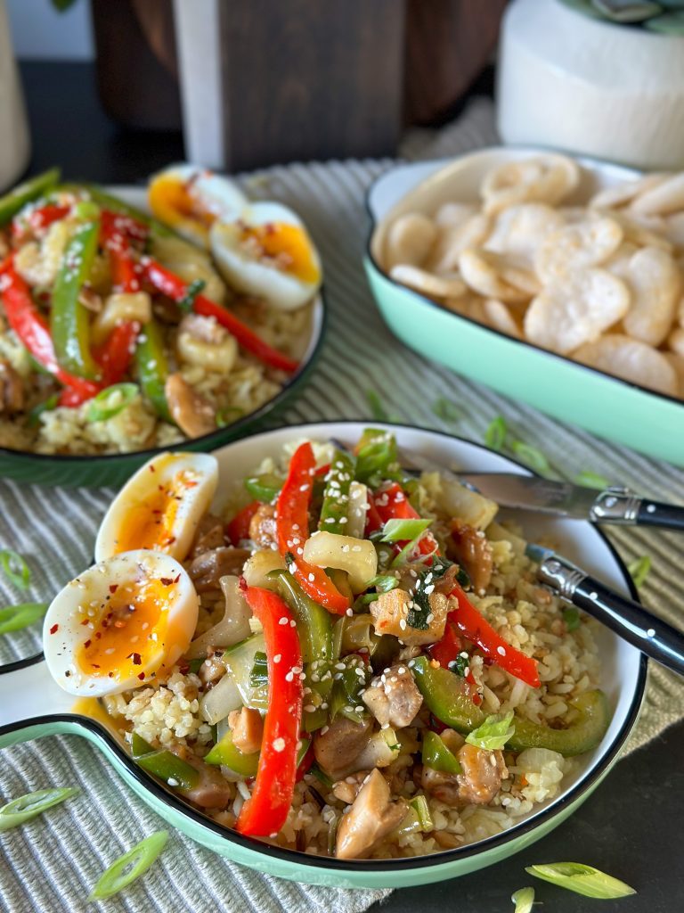 gezonde roerbak met paprika en paksoi 
