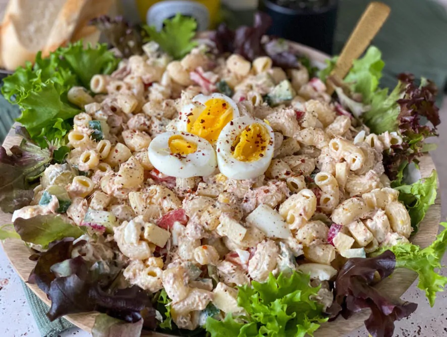 pastasalade met tonijn en ei