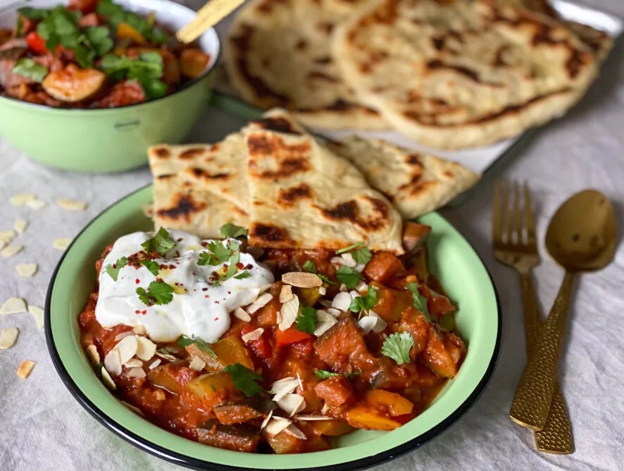 stoof met aubergine en courgette