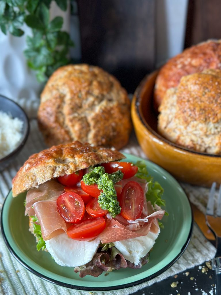 Italiaans volkoren kwarkbroodjes