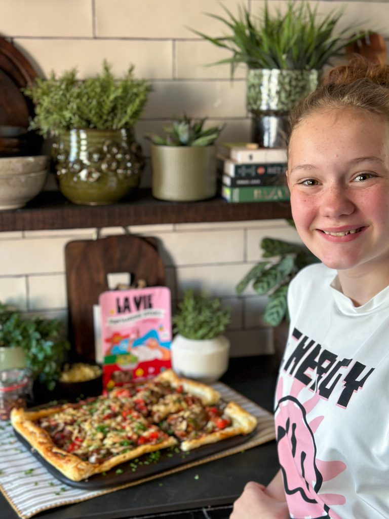 Plaattaart met prei en spekjes