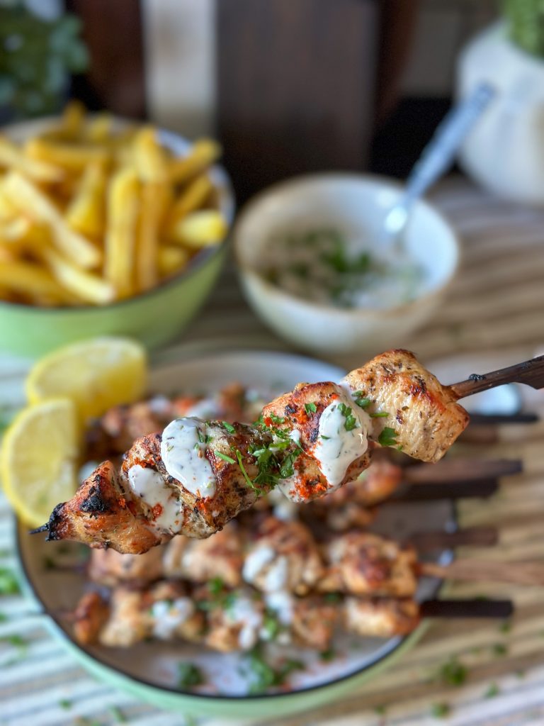 kipspiesjes met citroen en oregano 