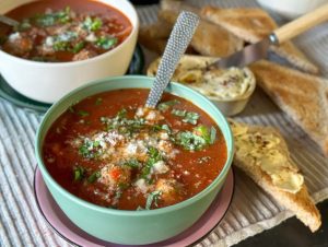 tomatensoep recepten met gehaktballetjes