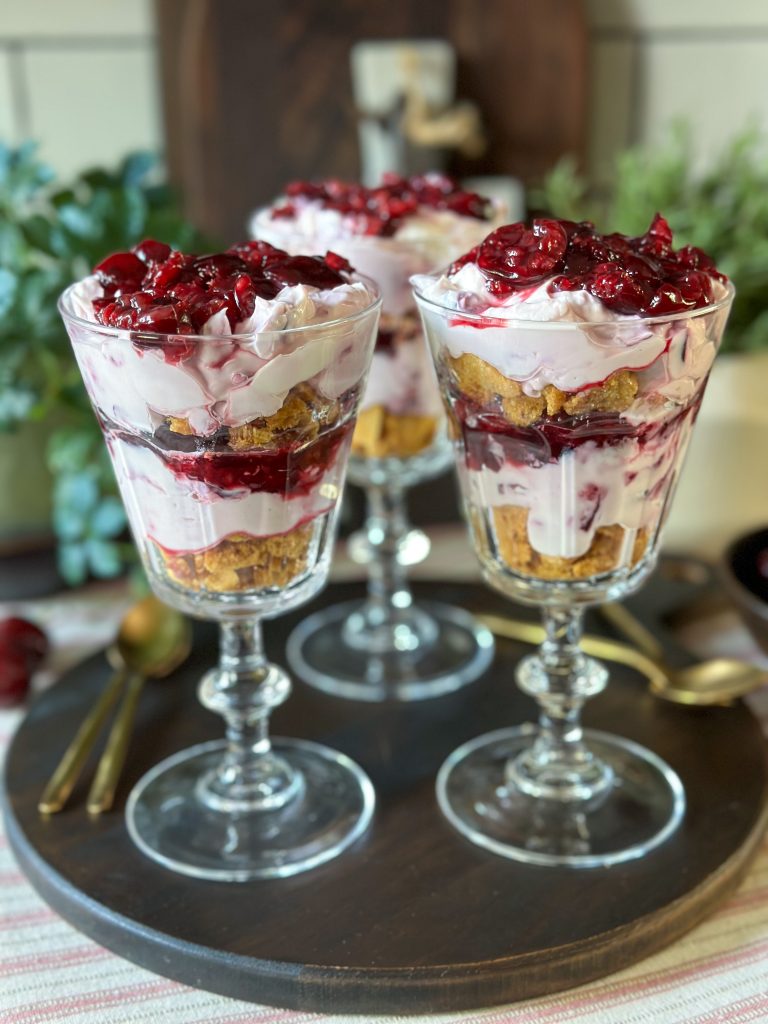 toetje met kersen en mascarpone