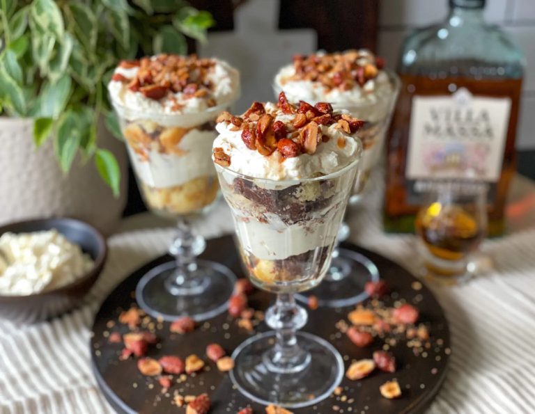 Trifle met cake en amaretto