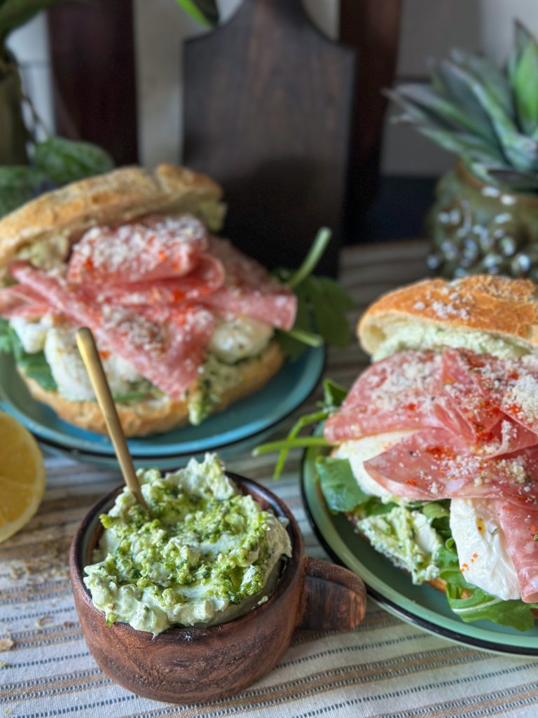 pesto-roomkaas met citroen