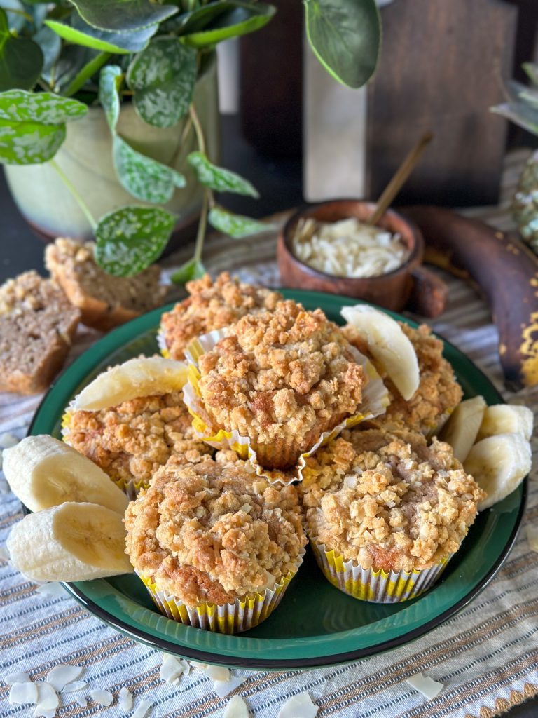 bananen muffins met kaneel en crumble 