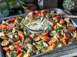 traybake met aubergine en za'atar