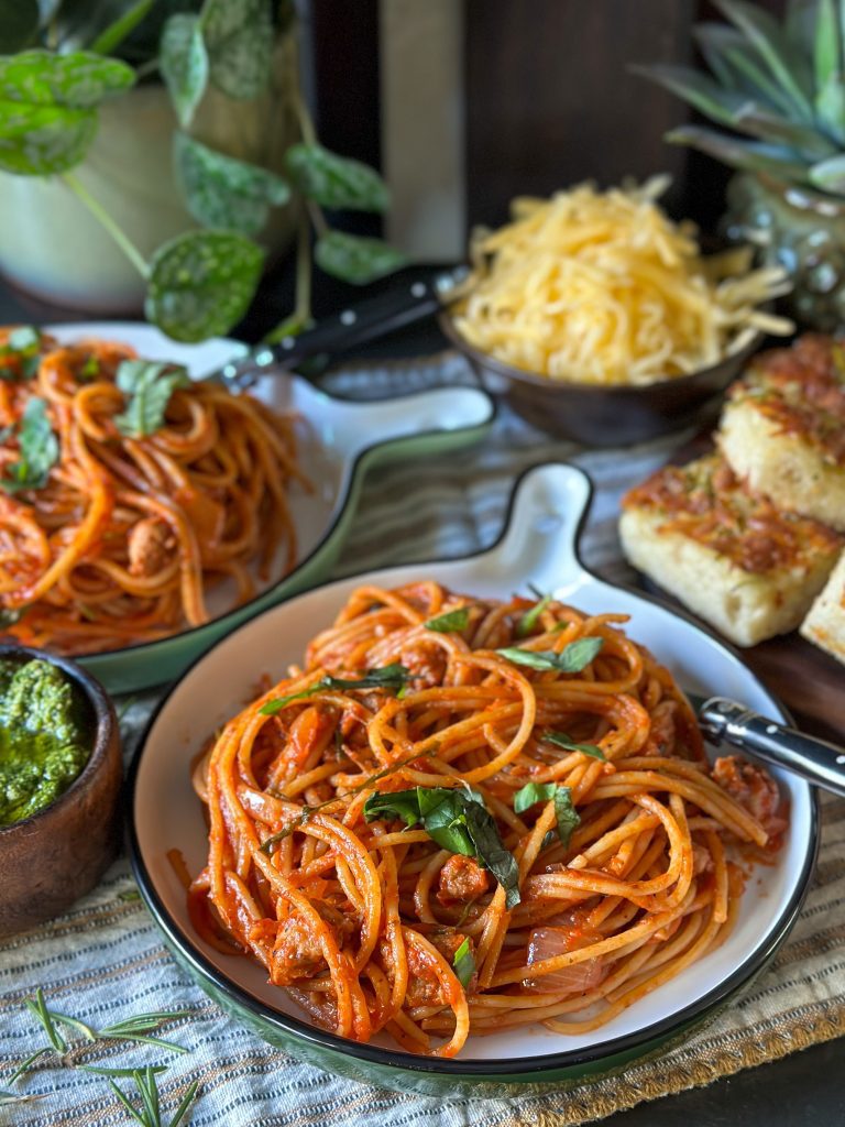 spaghetti in simpele tomatensaus 