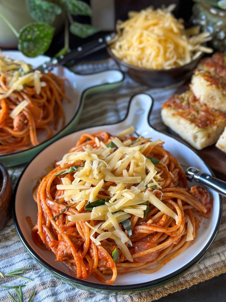 spaghetti in simpele tomatensaus 