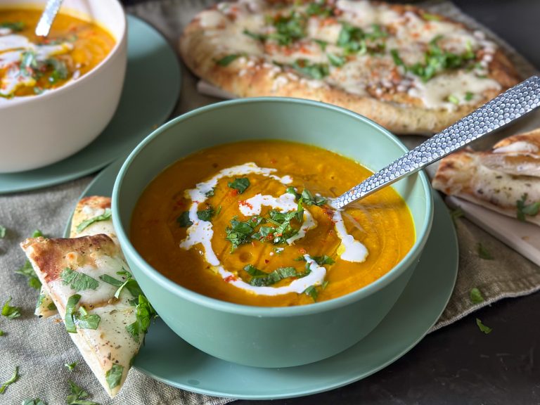 romige pompoensoep met wortel