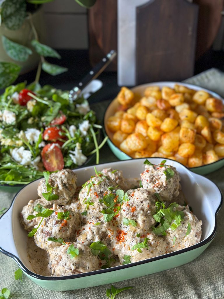 Italiaanse gehaktballetjes in romige saus