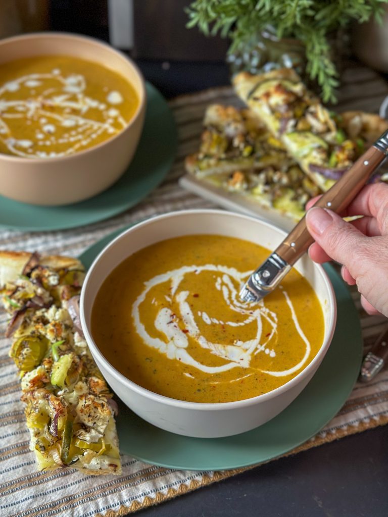 courgette soep met paprika