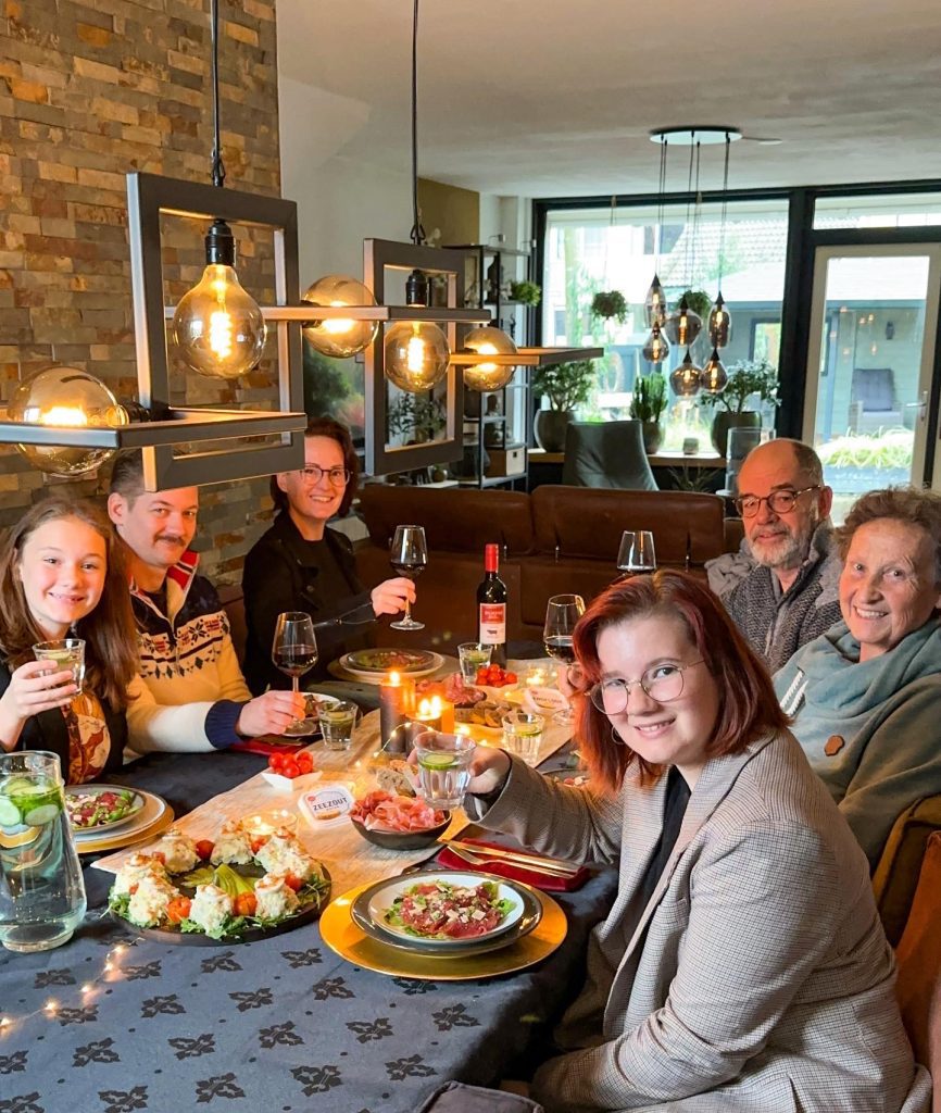 Kerst Familie over de Kook
