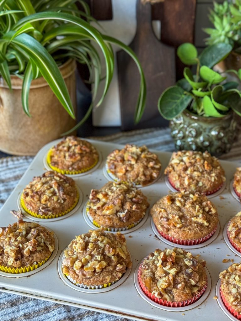 vegan bananen muffins met walnoten
