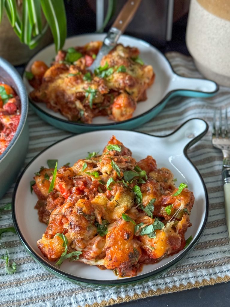 gnocchi in tomatensaus en gehakt ovenschotel 