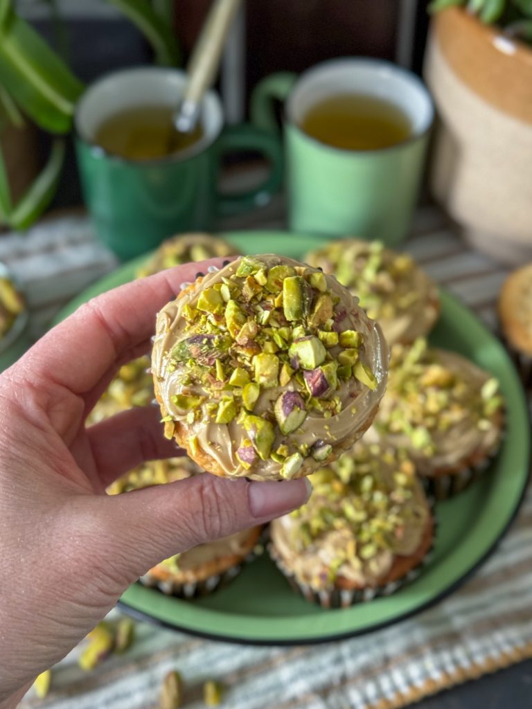 vegan cupcakes met pistache