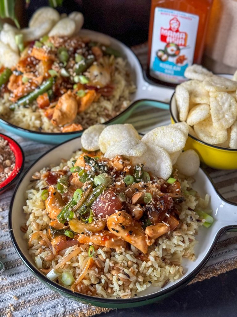 kip in Koreaanse bbq saus met rijst 