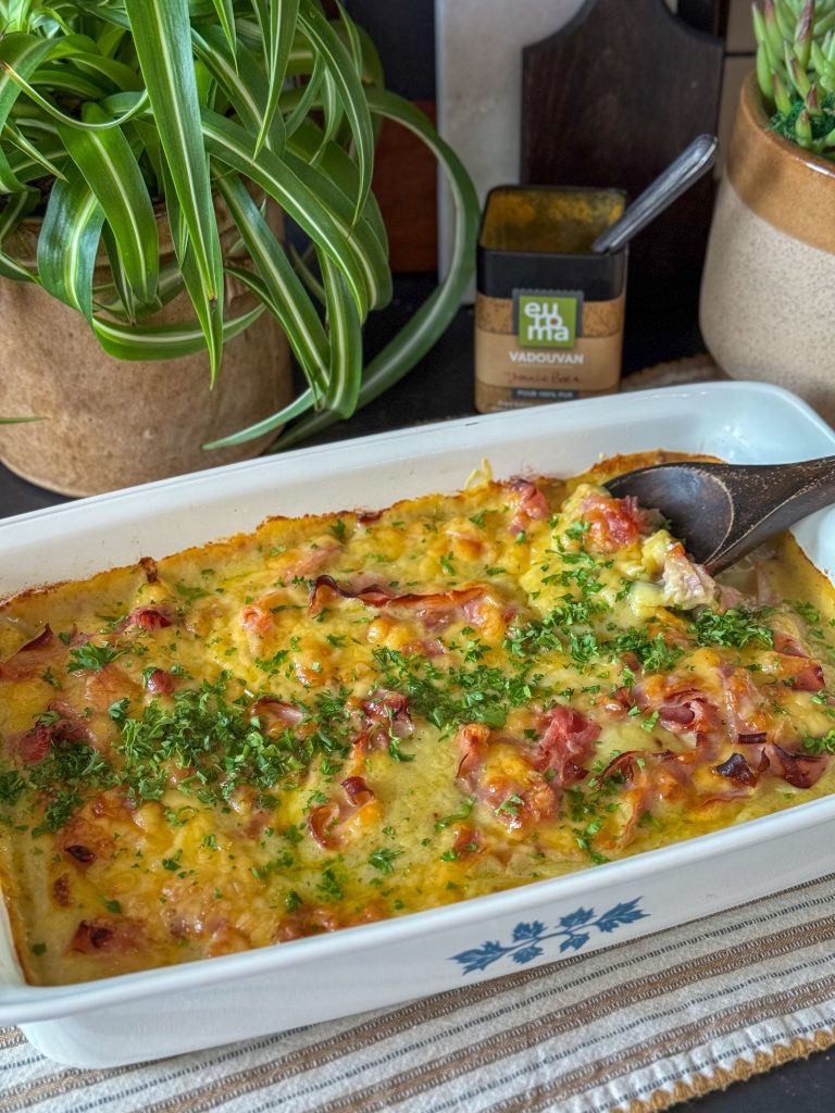 witte asperges in bechamelsaus met Vadouvan