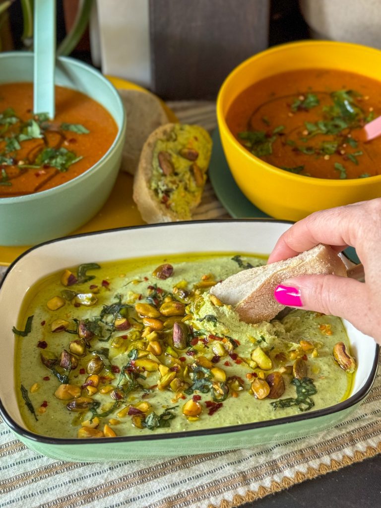 feta dip met pistache 