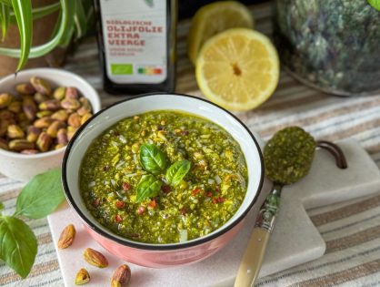 Zelf pistache pesto maken