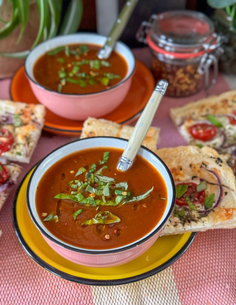 snelle tomatensoep met verse tomaten