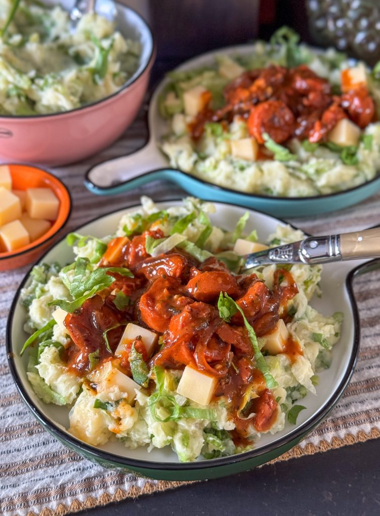 andijviestamppot met gebakken chorizo