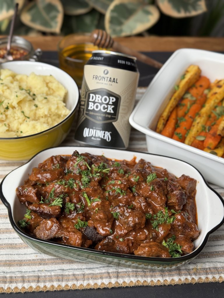 stoofvlees met drop bock bier