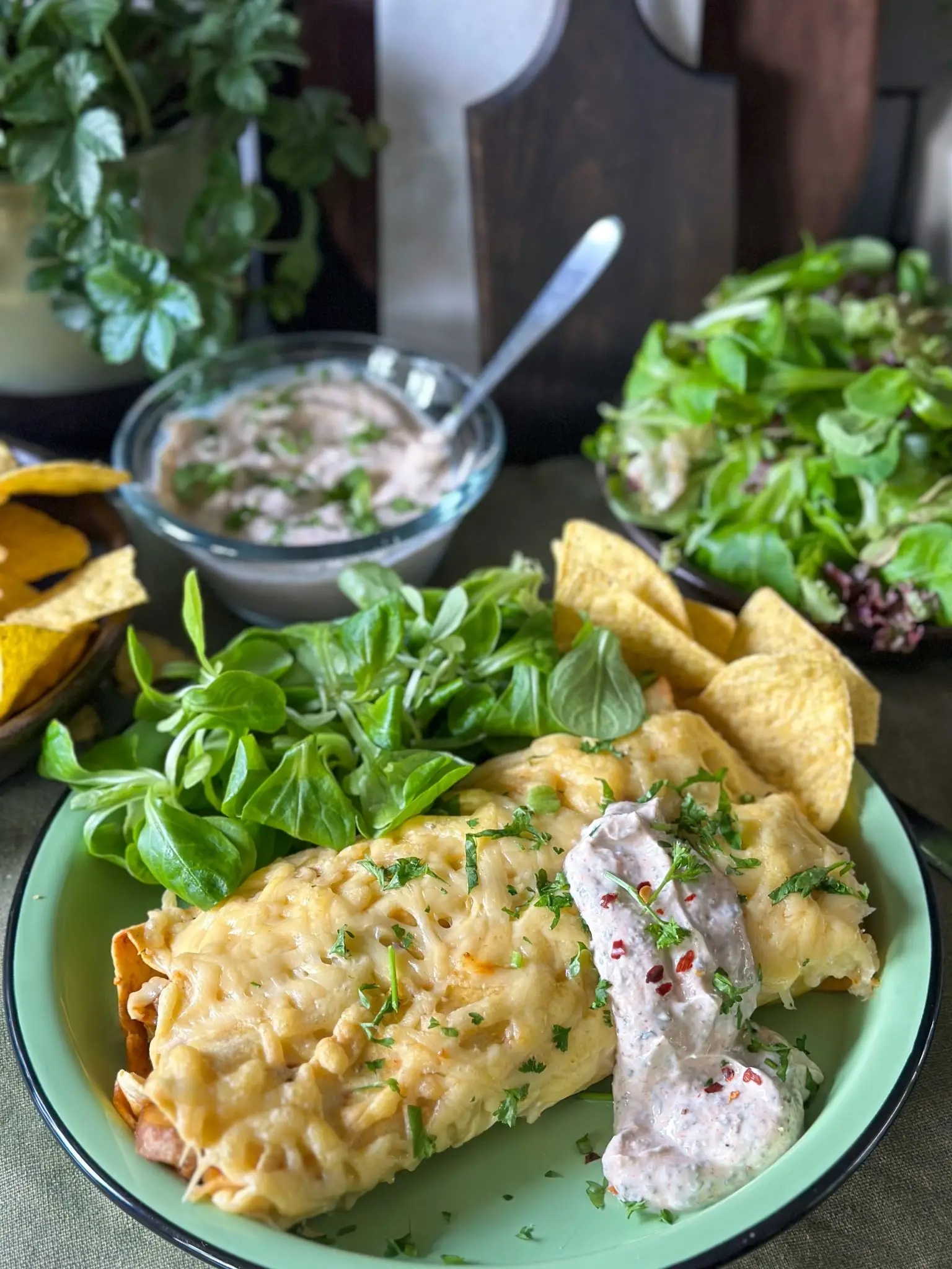 wraps met kruidig gehakt