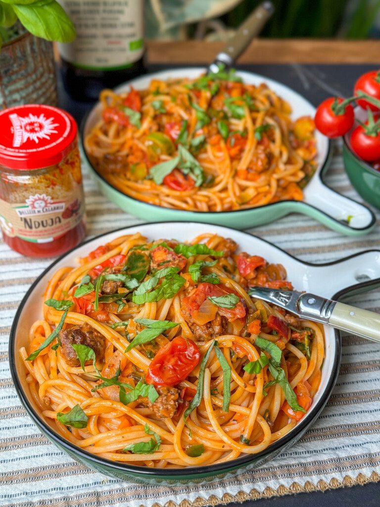 pasta met nduja en roomaus