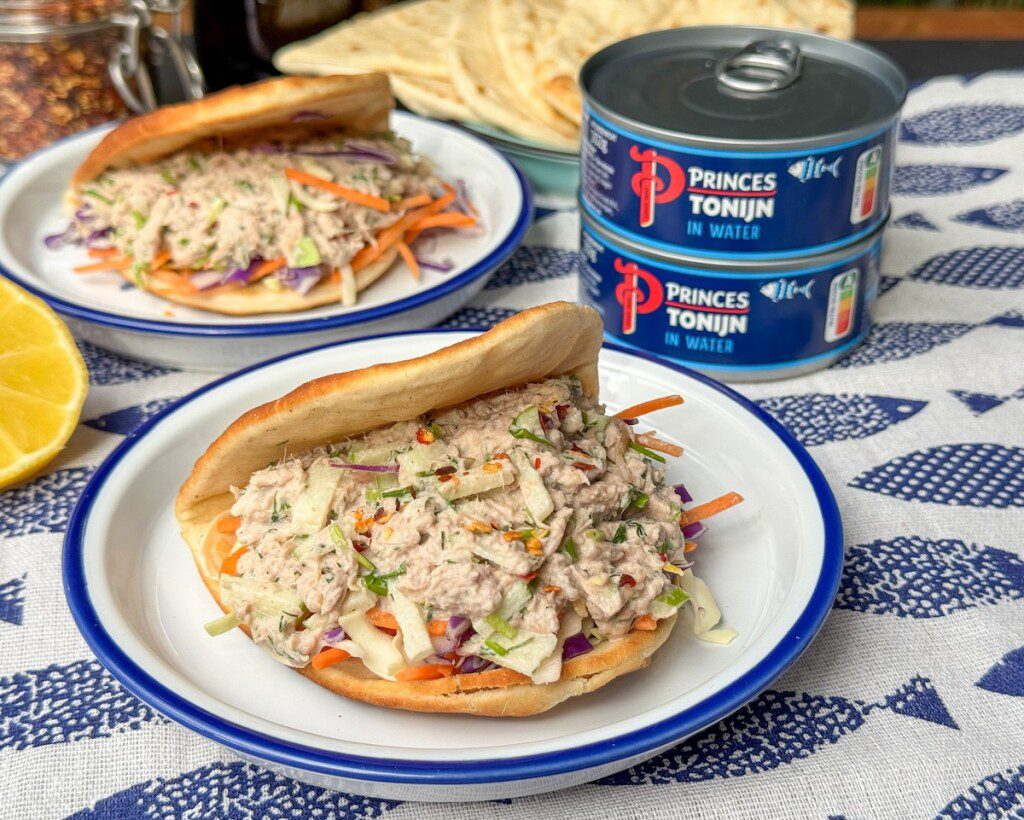 flatbread met frisse toniijnsalade makkelijke lunch