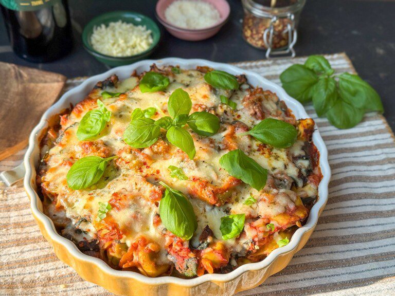 tortellini ovenschotel met tonijn en spinazie