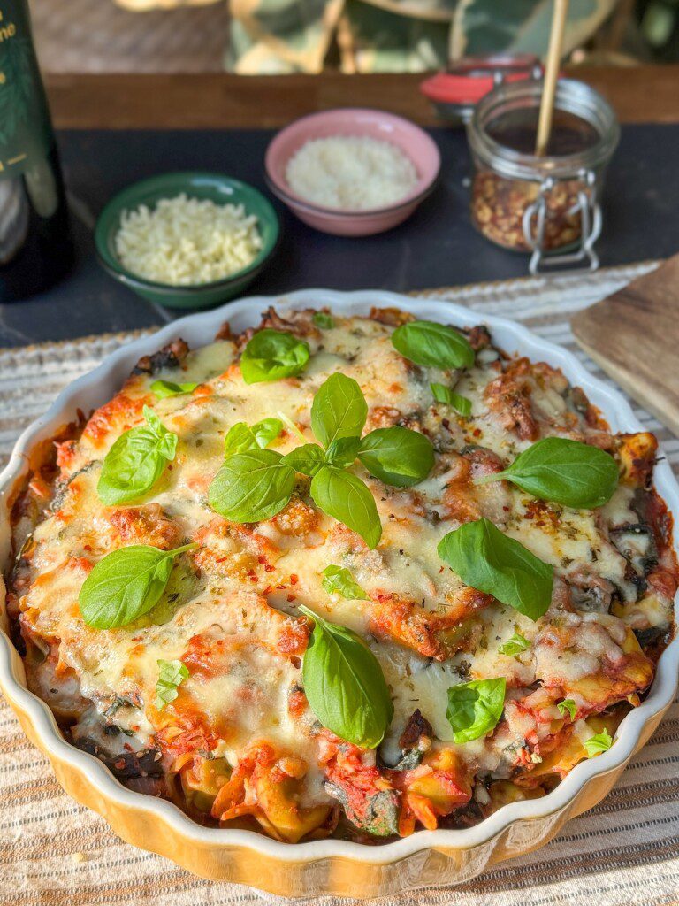 tortellini met tonijn en spinazie ovenschotel 