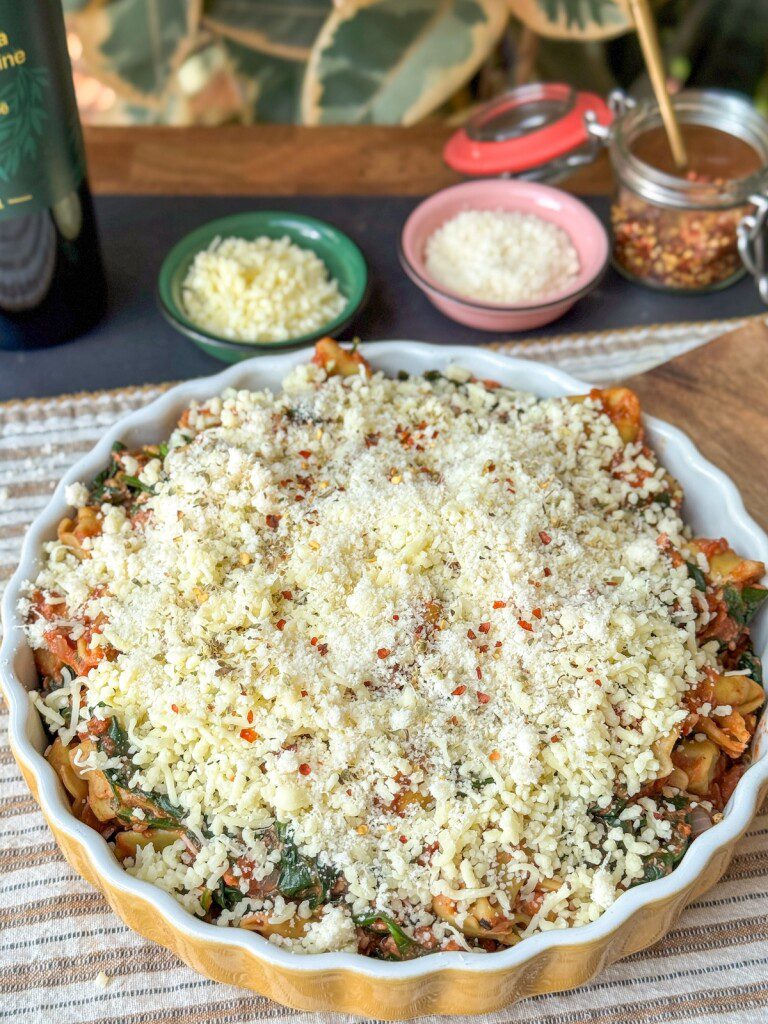 pasta met tonijn en spinazie