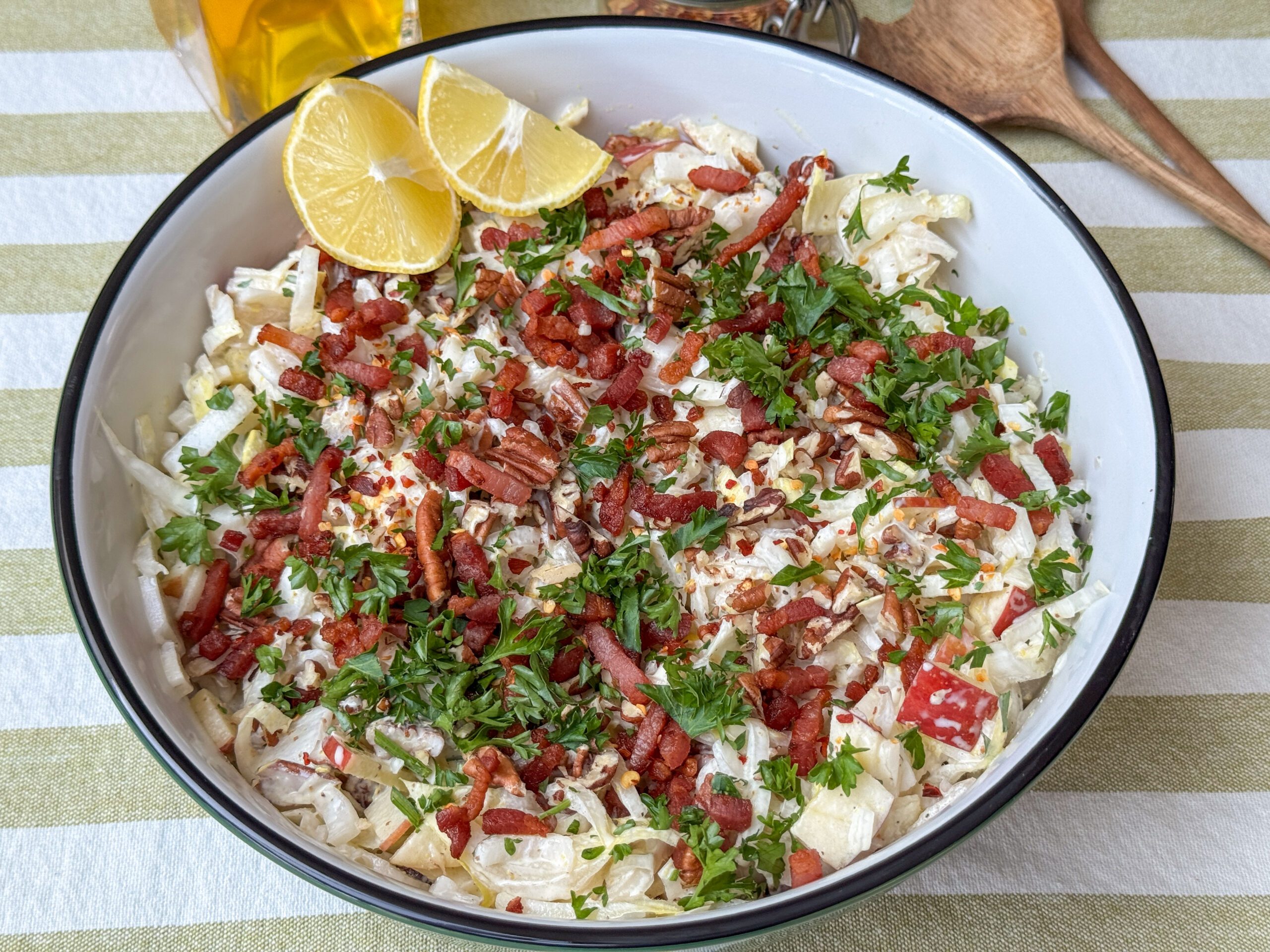 witlof salade recept met appel, spek en pecannoten – zelfgemaakt