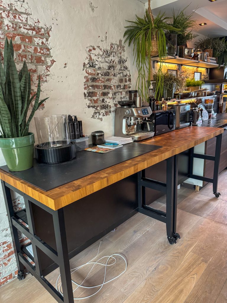 Koffiehoek voor de verbouwing